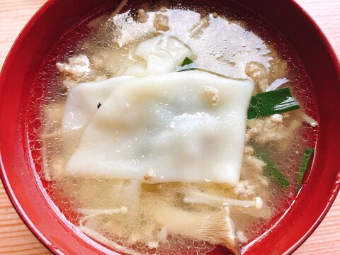 簡単ワンタン風スープ